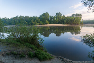 Obraz premium lake in the forest