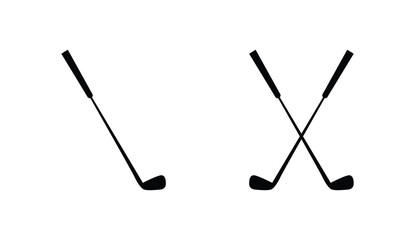 golf club flat icon. golf stick for sports apps, websites and design element. vector illustration.