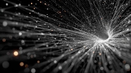 Obraz premium Exploring cosmic energy flow digital universe abstract art dark theme