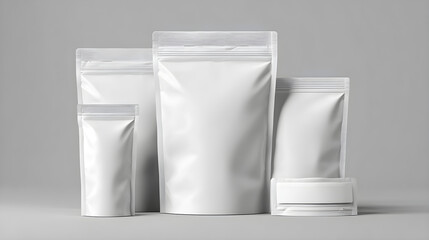 Blank flexible packaging pouches