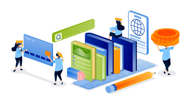 Cloud based scholarship applications help students achieve faster and efficient learning. Can be used for book cover, banner, website, web, educational brochure and scholarship ads