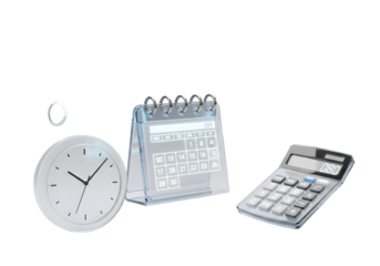 Transparent Clock, Calendar, and Calculator 