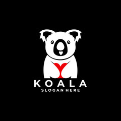 Koala cute animal cartoon logo design. Koala icon logo