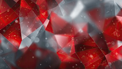 Abstract geometric shapes, red and gray, with blurred elements, suitable for background design