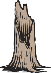 a dead tree illustration vector drawing