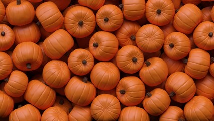 background that fills with Halloween pumpkins