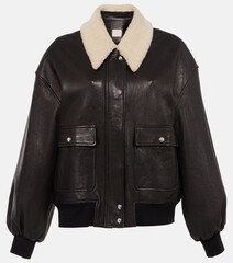 Woman leather jacket design front view isolated on white background