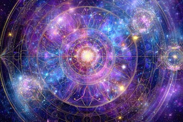 Abstract Colorful Spiral Space Design