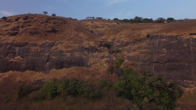The Western Ghats landscape of Lonavala, Maharashtra, Panoramic aerial view