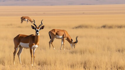 Naklejka premium Antelope on the African grassland