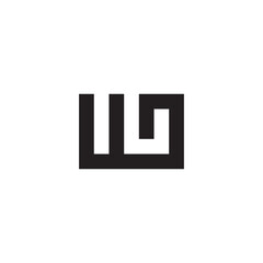 Obraz premium Letter WL square geometric symbol simple logo vector