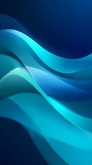 Abstract wave pattern gradient blues smooth flowing design vertical background for smartphones