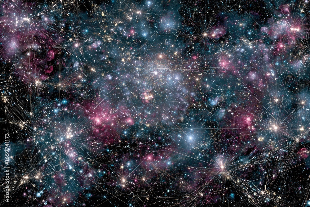 Canvas Prints vast colorful nebulae in deep space