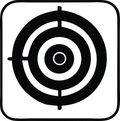 Precision aiming target symbol graphic for focus accuracy goal achievement sports competition training exercise activity