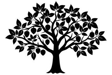 Obraz premium Vector illusion of tree with leaves