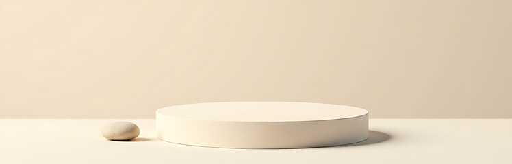 minimalist podium sandy cream platform small drift pebble minimal