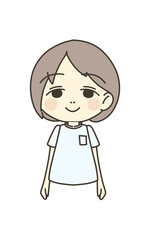 医療従事者の人物　イラスト素材　看護師