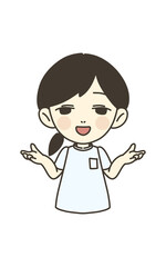医療従事者の人物　イラスト素材　看護師　説明