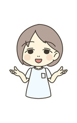医療従事者の人物　イラスト素材　看護師　説明