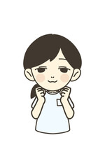 医療従事者の人物　イラスト素材　看護師　励まし