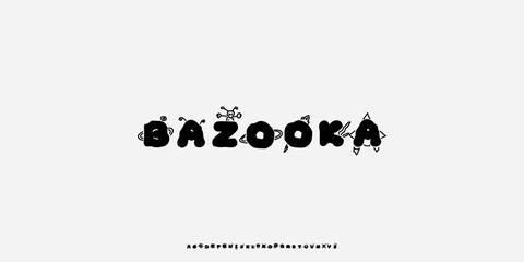 Doodle and quirky display font with alien, slime, and comic vibes. Perfect for kids, games, posters, Halloween, and sci-fi themed designs. Bold, weird, and eye-catching. Playfull fun groovy	
