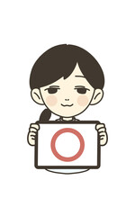 医療従事者の人物　イラスト素材　看護師　マルマーク