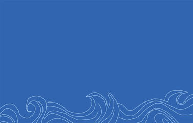 Waves line ornament pattern outline  hand drawing.eps