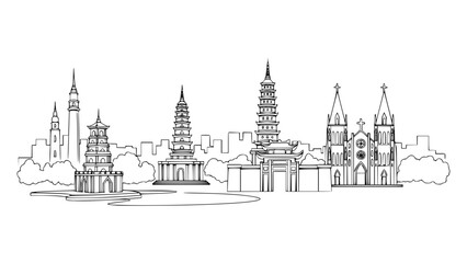 Naklejka premium Hanoi, Vietnam