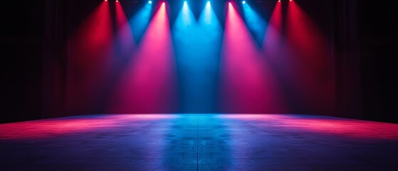 Mood-setting aesthetics for creating unforgettable impressions, Stage lights backdrop, aesthetics mood