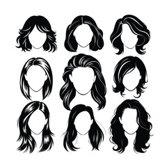 Collection of diverse black and white hairstyles for women