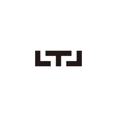 Obraz premium Letter LTJ square geometric symbol simple logo vector