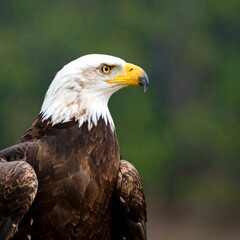 Close-up of an eagle's profile