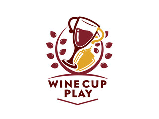 Stylish Winter Cup Logo Design for Sports Competition ,This eye-catching logo design embodies a winter sports competition, featuring a trophy and ice skates, perfect for a winter cup.