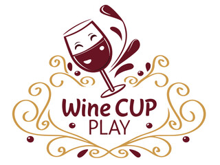 Stylish Winter Cup Logo Design for Sports Competition ,This eye-catching logo design embodies a winter sports competition, featuring a trophy and ice skates, perfect for a winter cup.