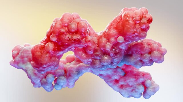 antibodies or immunoglobulin protein or enzyme Molecular structure, Chain of amino acids, biological concept, chemistry and biochemistry, DNA proteins, hydroxyproline, closeups formation, 3d render