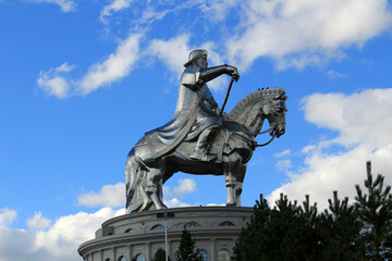 The equestrian statue of Genghis Khan is now a museum. The 40-meter-tall statue was completed in 2008. Genghis Khan was the founder of the Mongol Empire.