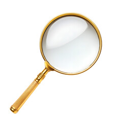 Vintage Golden Magnifying Glass for Detailed Exploration