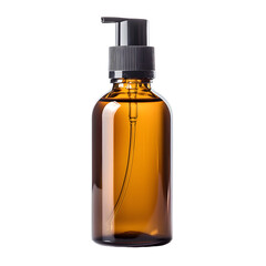 Amber Spray Bottle Isolated on White Background for Cosmetic Products