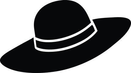 Chic black wide-brimmed hat silhouette perfect for summer fashion sun protection and stylish outdoor adventures capturing elegance