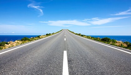 Open road leading to horizon