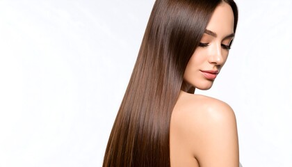 Fototapeta premium Woman with straight, smooth hair