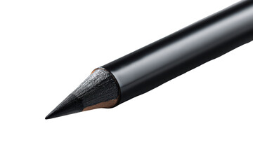 Close-up of a black pencil tip against a stark black background