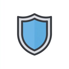 Shield protection flat icon simple security minimal