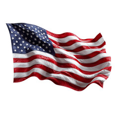 Obraz premium USA Flag on transparent white background