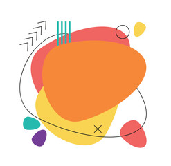 Abstract Colorful Geometric Shapes Design illustration