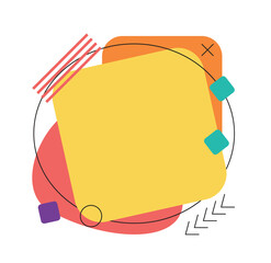 Abstract Colorful Geometric Shapes Design illustration