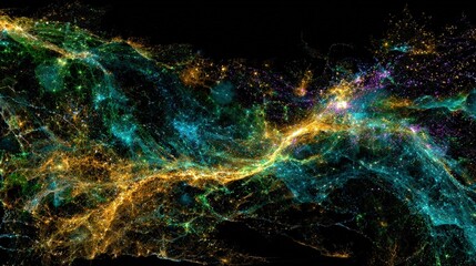 Abstract Colorful Particle Design