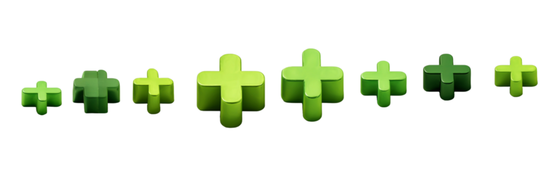 Green glowing abstract shapes on a black background