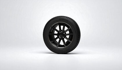 Obraz premium Black tire and wheel, studio shot (1)