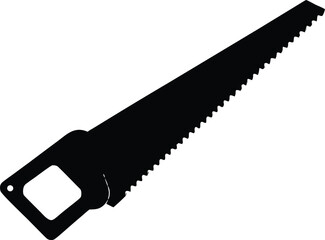  carpentry handsaw silhouette vector art